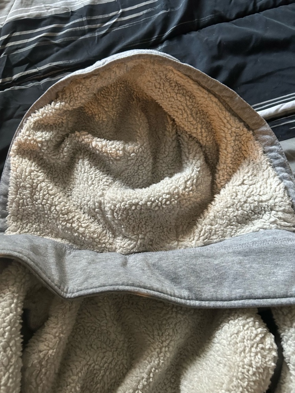 Women's Light Gray Teddy-Lined Jacket with Button Front NWOT - Picture 14 of 14